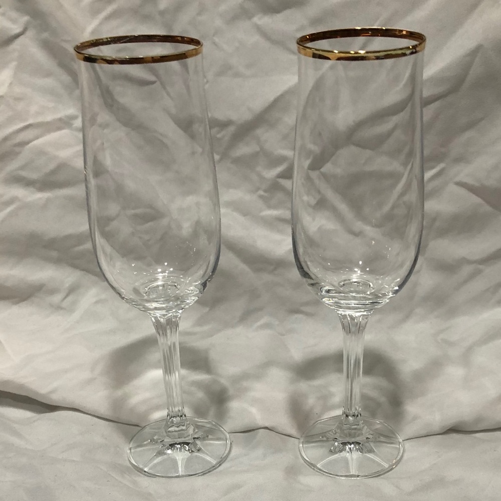 Crystal Flute 7.75” Long Stem Champagne Glass